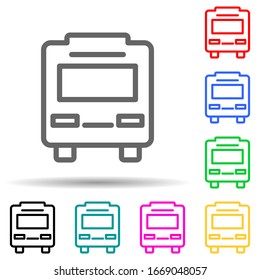 bus multi color style icon. Simple thin line, outline vector of web icons for ui and ux, website or mobile application