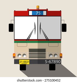 Bus number 75 icon great for any use. Vector EPS10.