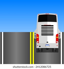 Bus on the Highway - Brazil - Vector illustration of a bus on a highway