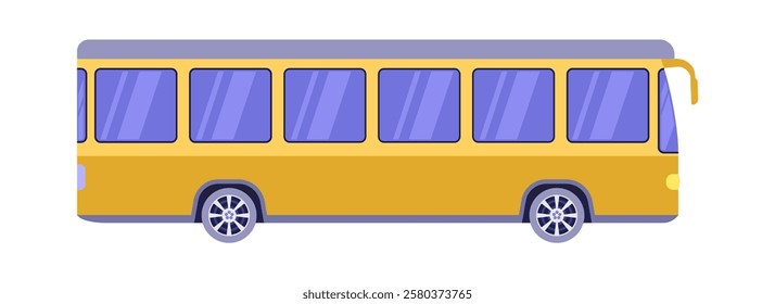 A bus on an isolated background. Vector illustration in a flat style