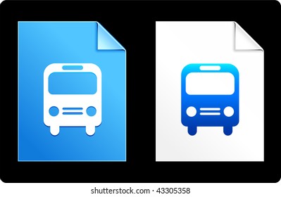 Bus on Paper Set Original Vector Illustration AI 8 Compatible File