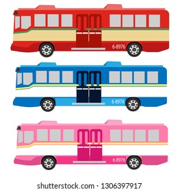 The bus is on the white background.