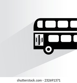 bus on white background, flat and shadow theme