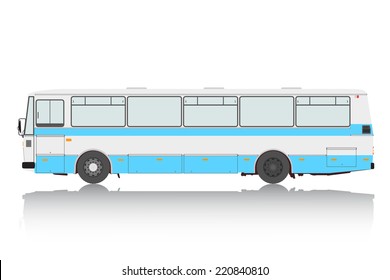 Bus on a white background. Vector illustration.