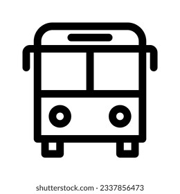 Bus outline icon. Front view