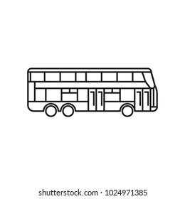 Bus outline icon. Bus symbol isolated on white background. element for web and travel design.