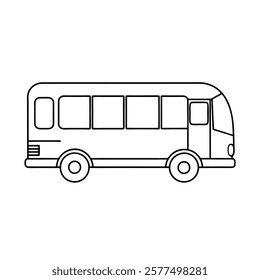 bus outline vector art design