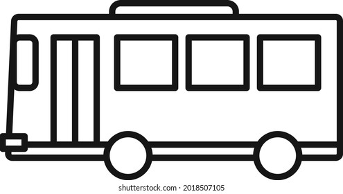 Bus.It is outline vector icon.