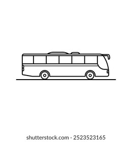 bus outline vector icon .