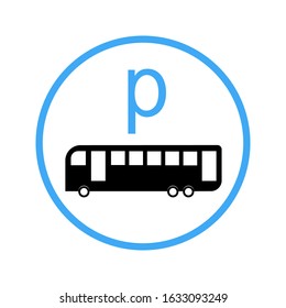 bus parking area icon with a white background