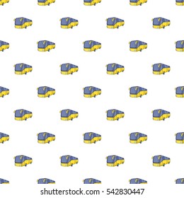 Bus pattern. Cartoon illustration of bus vector pattern for web