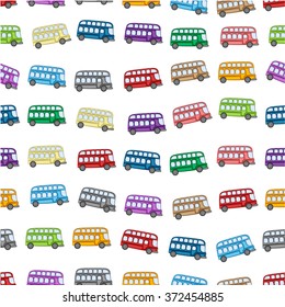bus pattern, isolated objects on a white background