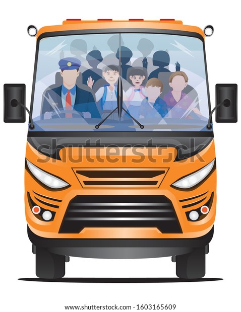 the bus with people vector\
design
