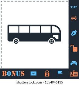 Bus. Perfect icon with bonus simple icons