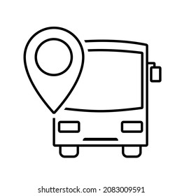 Bus pin point. Illustration vector