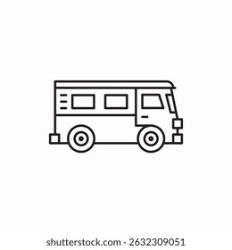 bus public transport icon sign vector