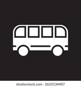 Icono del transporte público en autobús, Ilustración vectorial 