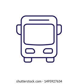Bus public transport outline vector icon