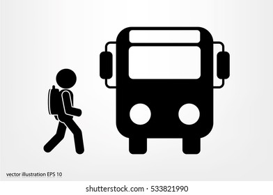 bus, pupil.