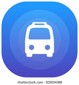 Bus Purple - blue circular UI/UX App Icon / Logo Design