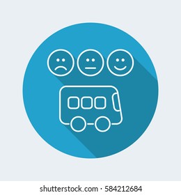 Bus rating icon - Thin series
