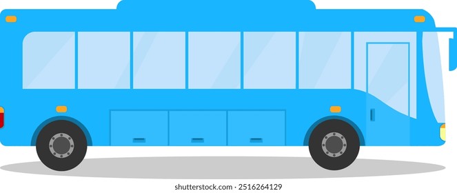 Bus, realistic tourist bus with shadow isolated on white background. Vector, designer illustration. Vector.