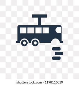 Bus in reparation vector icon isolated on transparent background, Bus in reparation transparency concept can be used web and mobile