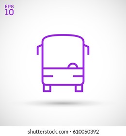 bus road line vector icon
