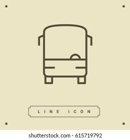 bus road line vector icon
