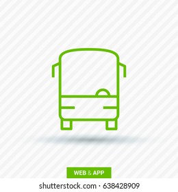 bus road line vector icon