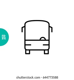 bus road line vector icon