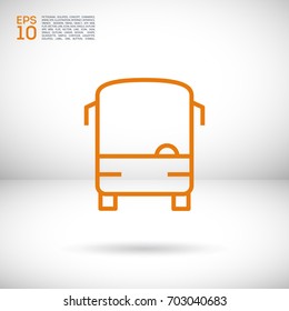 bus road line vector icon