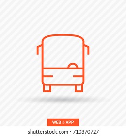 bus road line vector icon