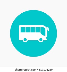 bus round icon, side view