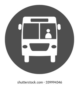 bus round icon vector illustration