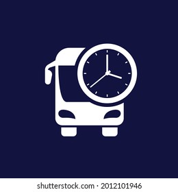 Bus Schedule Icon With A Clock