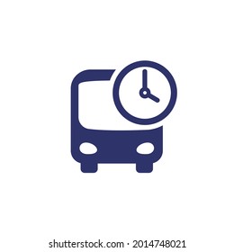 bus schedule icon on white