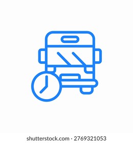 bus schedule icon sign vector