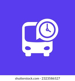 bus schedule, time icon vector