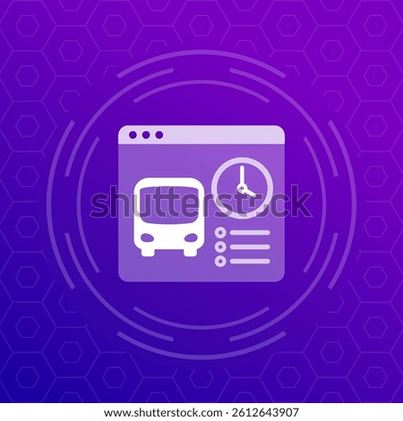 bus schedule vector icon for web