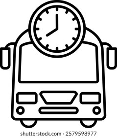 Bus Schedules icon single line high quality
