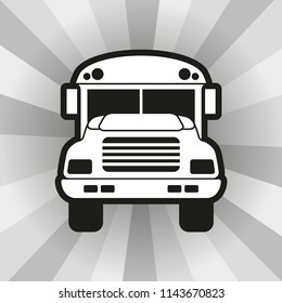 Bus school black and white