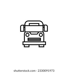 ataque de icono clásico de escuela de bus editable