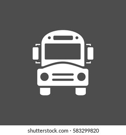 Bus school icon on a dark background