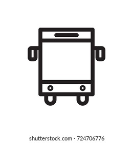 bus school icon vector. bus school outline style design