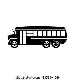 Bus school icon vector. Trendy flat design style on white background.