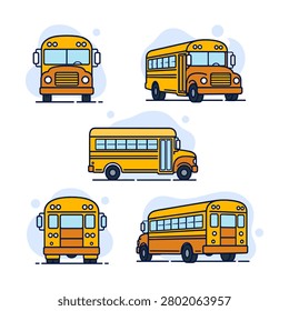 Bus School Illustration Doodle Pack