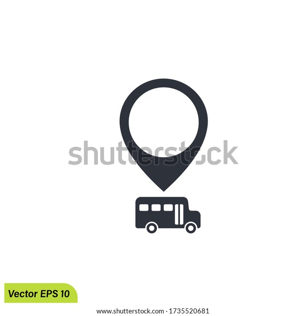 bus school location icon illustration, vector eps 10.\
design element 