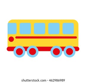 bus school toy icon vector illustration design