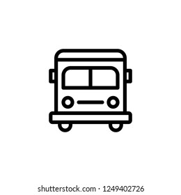 Bus School vector icon in line/outline style